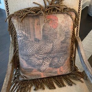 Rustic Rooster Accent Pillow